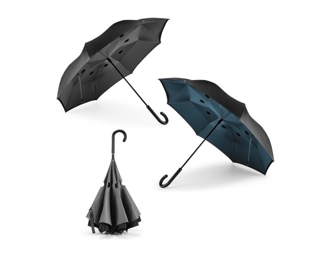 Angela. Guarda-Chuva Reversível Em Pongee 190T Com Fecho Automático