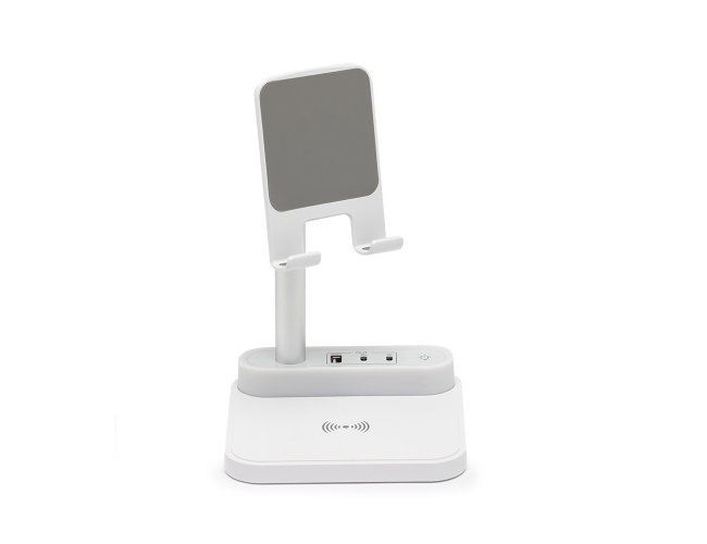 Base De Carregamento Com Suporte Celular E Luminária