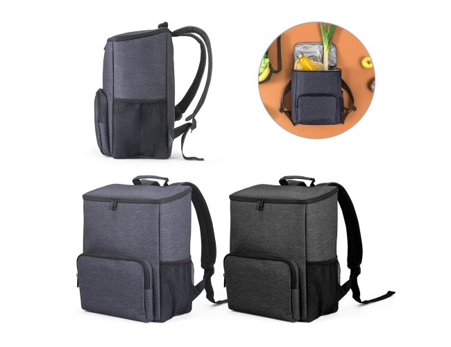 Boston Cooler. Mochila Com Isolamento Térmico Em Nylon 2Tone Com Interior Forrado Em Peva