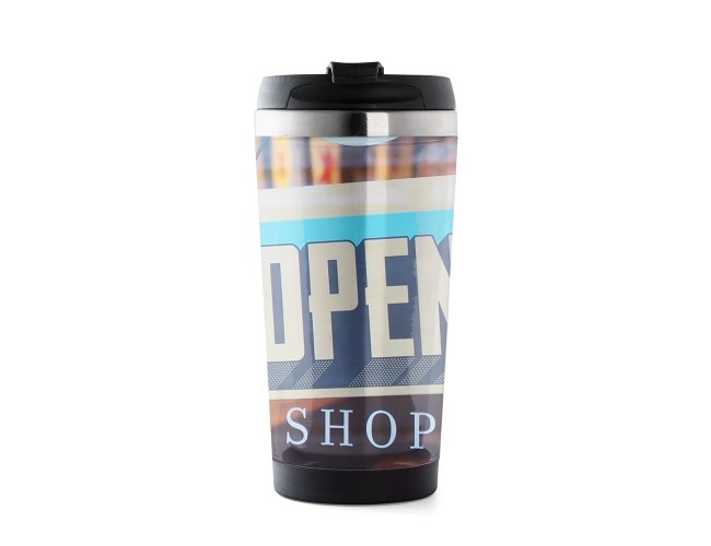 Caneca Inox 500Ml Porta Foto