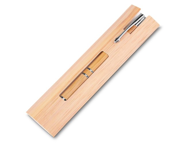 Caneta Ecológica De Bambu Com Estojo - 3954