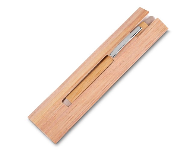 Caneta Ecológica De Bambu Com Estojo - 3955