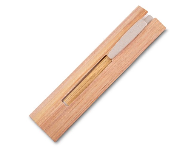 Caneta Ecológica De Bambu Com Estojo - 3956