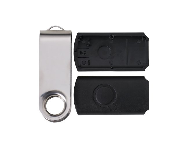Carcaça Pen Drive Giratório Brilhante
