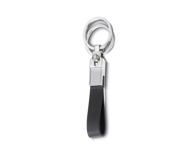 Chaveiro Metal Couro Sintético Com 2 Argolas