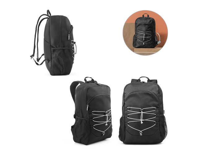 Delfos Backpack. Mochila Para Notebook Em 300D Poliéster Reciclado E 600D Poliéster Reciclado 15.6