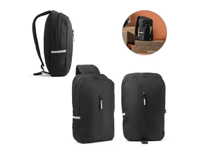 Delfos. Mochila À Tiracolo Em 300D Pet E 600D Pet