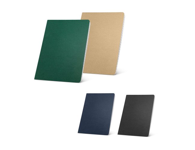 Ecown. Caderno A5 Em Cartão Kraft Reciclado Com Folhas Pautadas