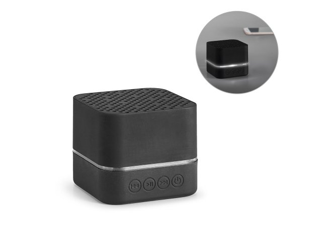 Edison Bk. Caixa De Som Com Luz Led Interior Em Abs