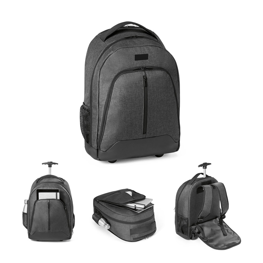 Eindhoven. Mochila Trolley Para Notebook 15.6 Em 600D De Alta Densidade E Poliéster 600D Impermeável