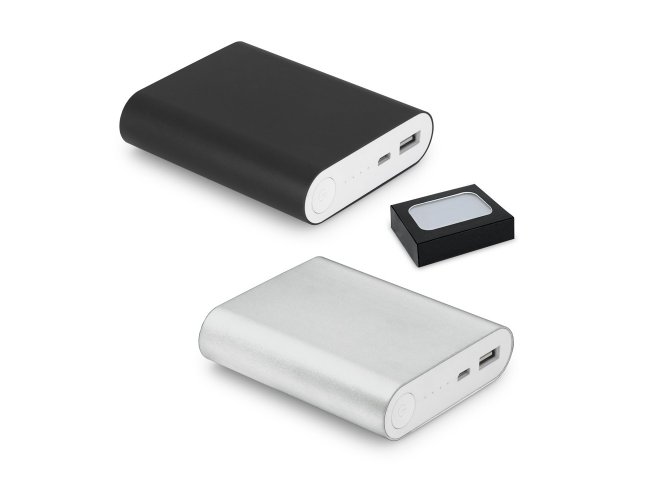 Emlyn. Bateria Portátil Em Alumínio E Bateria De Lítio 8.000 Mah
