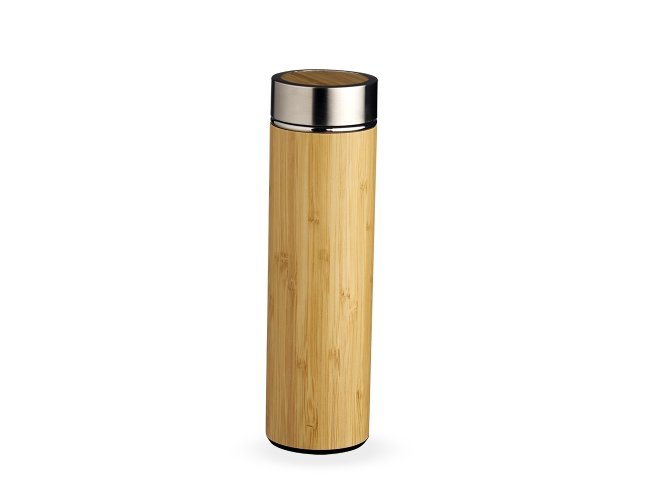 Garrafa Bambu Térmica 500Ml Com Infusor