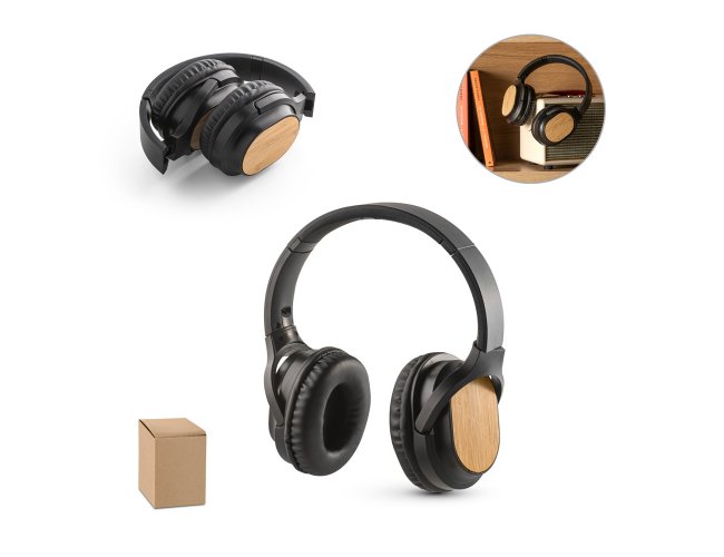 Gould. Fones De Ouvido Wireless Em Bambu E Abs