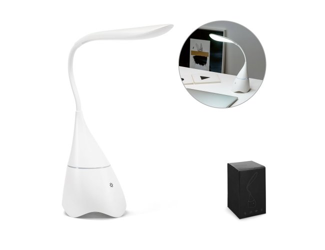 Graham. Luminária De Mesa Com Caixa De Som Em Abs