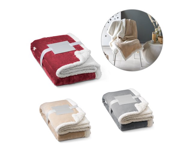 Heiden. Manta Reversível Em Tecido Polar (190 G/M²) Acetinado Com Forro Sherpa (225 G/M²),