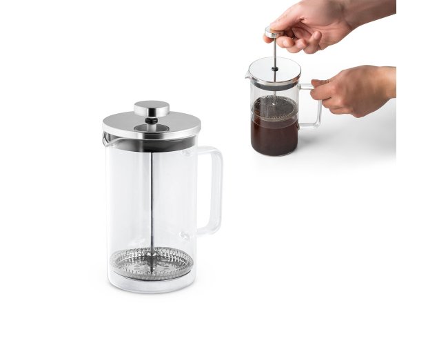 Jenson. Cafeteira Em Vidro Borossilicato E Aço Inox 600 Ml
