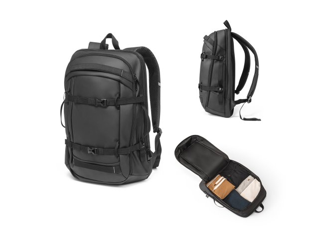 Kampala. Mochila Para Notebook Em 900D Poliéster Reciclado De Alta Densidade Com Revestimento Resistência À Agua 17.3