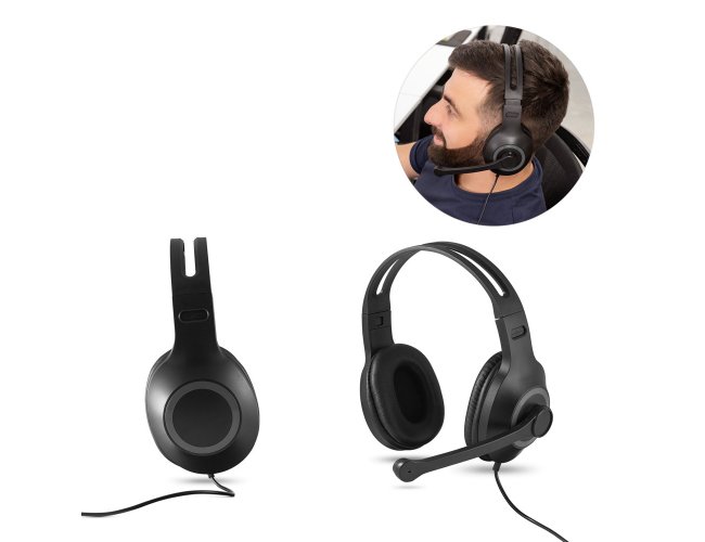 Kilby. Fone De Ouvido Ajustáveis Com Microfone Em Abs E Pp