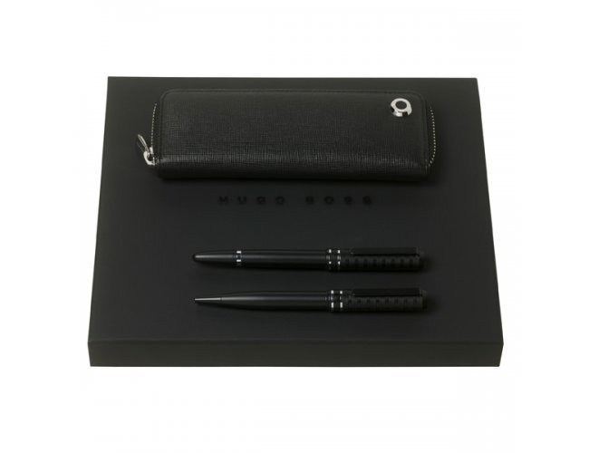 Kit Caneta Tinteiro, Esferográfica E Estojo