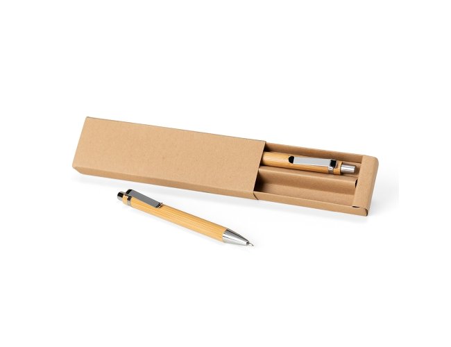 Kit Ecológico Caneta E Lapiseira Bambu - 4424