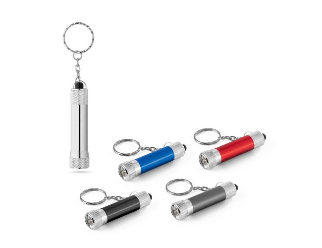 Lergan. Chaveiro Em Alumínio Com Lanterna De 3 Luzes Leds