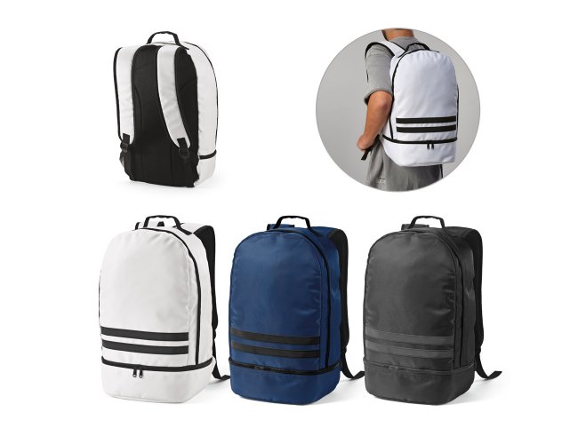 Manchester. Mochila Em 290T Poliéster Reciclado Em Sarja Com Forro Em 210D Poliéster Reciclado