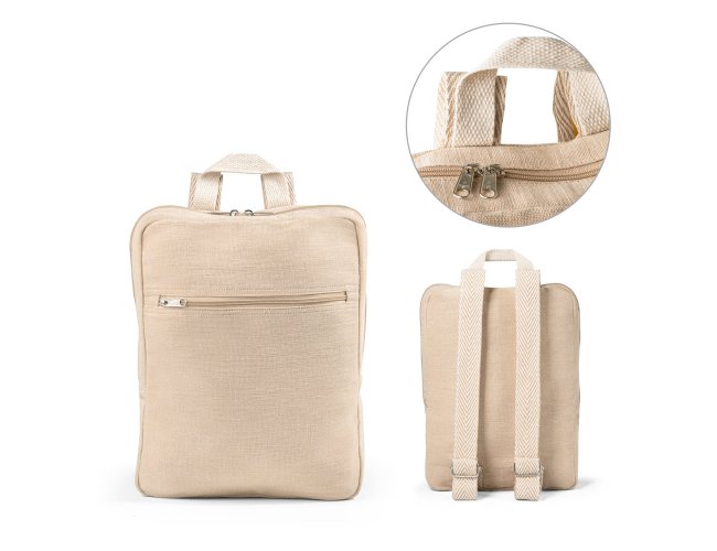 Marbella. Mochila Em Juco (Mistura De Algodão E Juta, 275 G/M²)