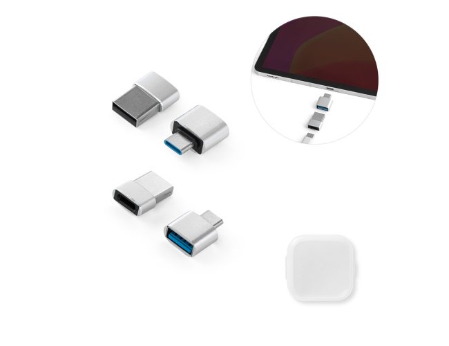 Minsky. Conjunto De Adaptadores Em Alumínio