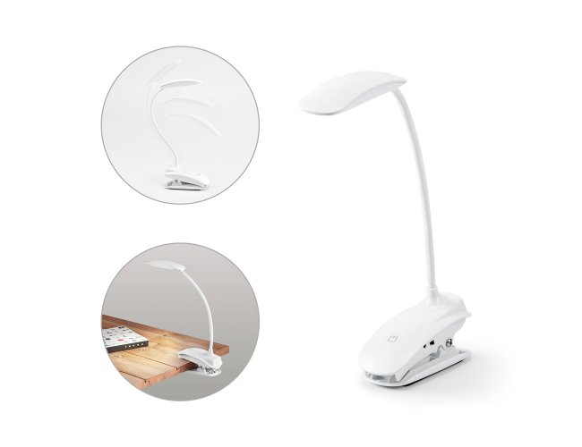 Nezbit. Luminária De Mesa Portátil Em Abs E Com Led Cob
