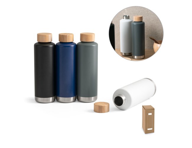 Norre Bottle. Squeeze Térmico Em Aço Inox 640 Ml
