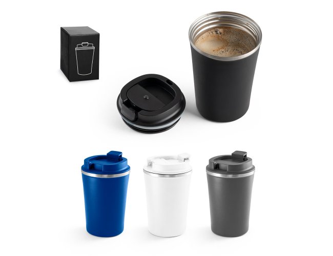 Phelps. Copo Térmico De Viagem Em Aço Inox E Pp 470 Ml
