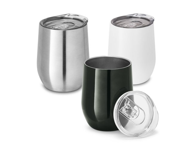 Ronde. Copo Térmico De Viagem Em Aço Inox 400 Ml
