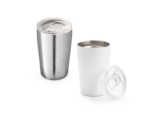 Slider. Copo De Viagem Em Aço Inox 380 Ml