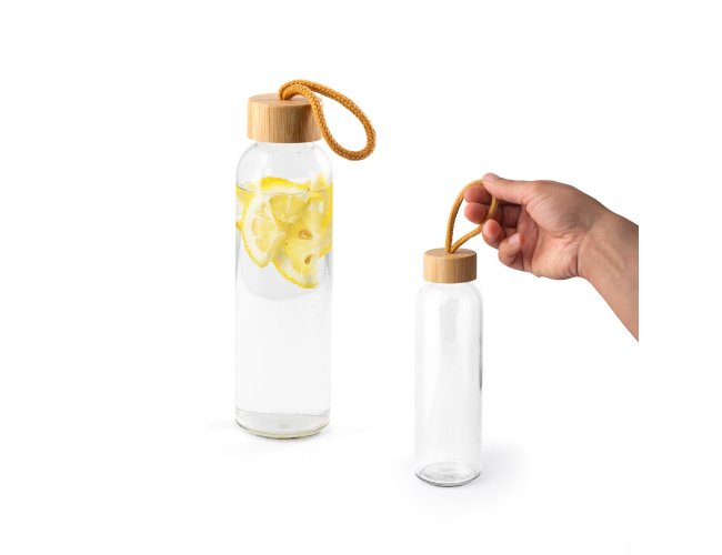 Soler Bambu. Squeeze Em Vidro Para Sublimação 500 Ml