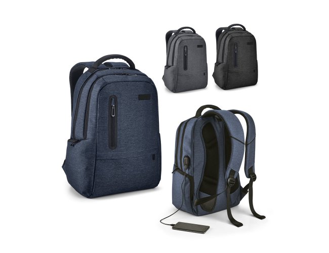Spacio. Mochila Para Notebook 17 Em Nylon 2Tone Impermeável