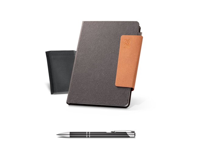Tagore B5. Agenda B5 Em Pele Reciclada