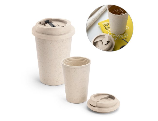 Toffa. Copo De Viagem Em Fibra De Bambu E Pp 380 Ml